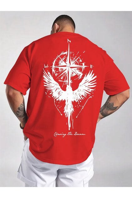 "Chase Your Dreams" - Stylish T-Shirt with Angel and Compass Design