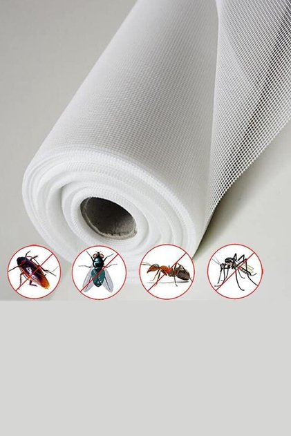Pencere Sinekliği 130x150 Cm Çift Taraflı Bantlı Sinek Önleyici Kovucu Tül Perde Kapı Sinekliği Teli