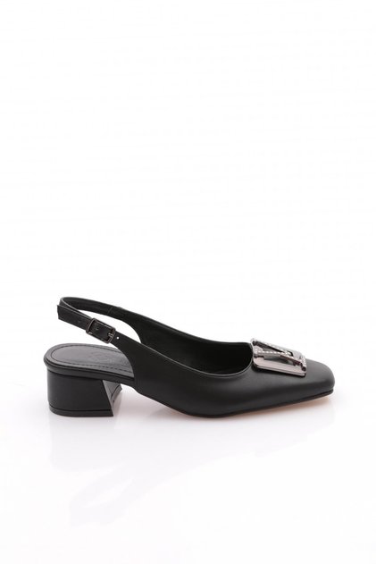 Women's Back Belt Buckle Heeled Shoes 2144102621