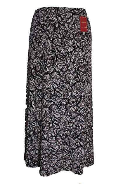 Women's Betül 8 Piece Elastic Unlined Black Stone Wrap Skirt