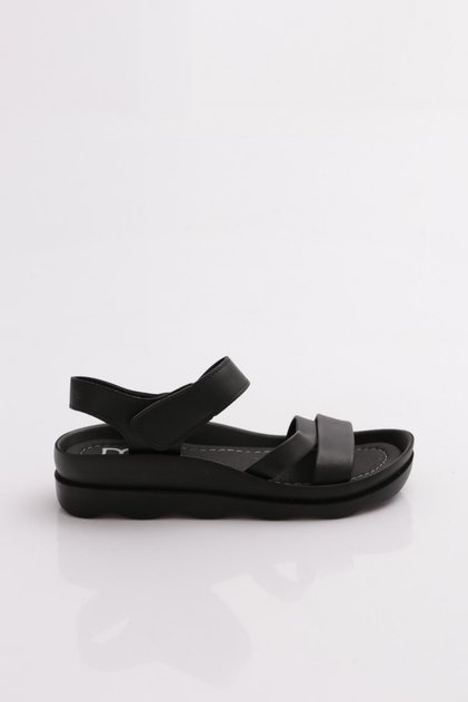 1700-154-22Y Women's Flat Atmali Banded Ankle Velcro Sandals