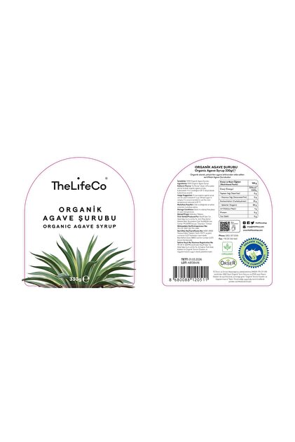 TheLifeCo Organik Agave urubu 330 G (Gltensiz, Vegan, Bitkisel, Rafine  Edilmemi eker Alternatifi) - Fiyat, Yorumlar