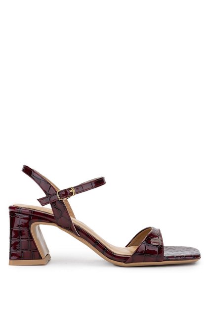 Women's Vegan Burgundy Heeled Shoes