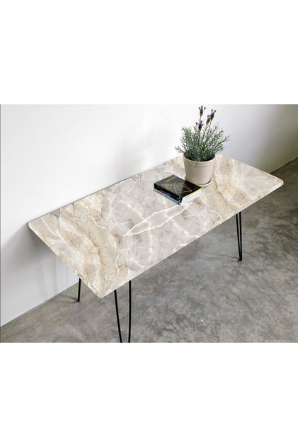 Table Covering Self-Adhesive Foil Laminated Marble Pattern