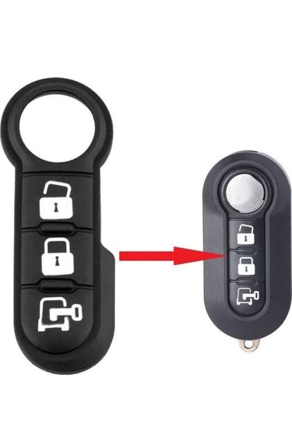 Fiat 500, Punto, Bravo, Doblo, Ducato 3 Key Silicone Keypad