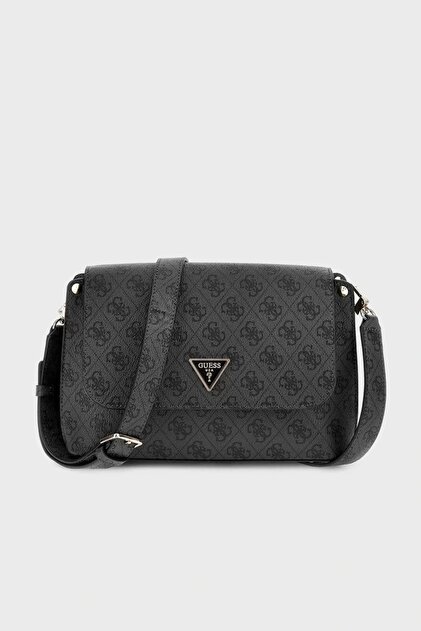 Guess MERIDIAN FLAP CROSSBODY Kadın Antrasit Çapraz Çanta