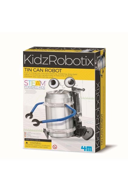 Комплект за конструиране на робот - Робот от тенекиена кутия, Kidz Robotix