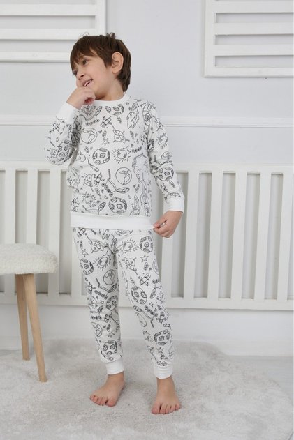 Set de pijamale pentru copii care pot fi pictate (SELEȚI MĂRIMEA MAI MARE) + cadou stilou