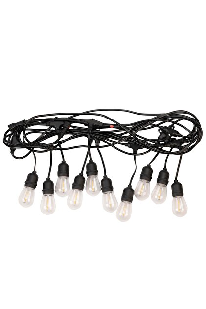 Șir decorativ luminos cu energie solară, interconectabil, D6124, 5 m, 10 becuri LED, lumină albă rece