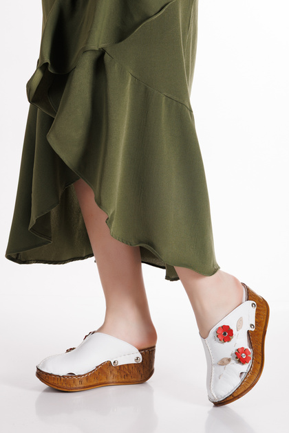 Ender Inside Out Genuine Leather Wedge Heel Sabo Model Closed - Main Image