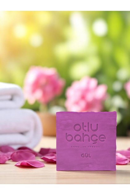Otlu Bahçe Handmade Rose Soap 120g - Handmade, Rose Soap