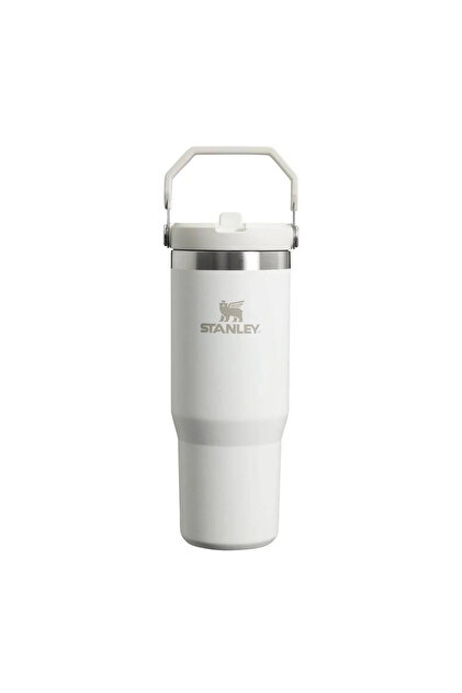The Iceflow â„¢ Flip Straw Tumbler 30 oz | White Thermos Cup with Straw 0.89 Liter