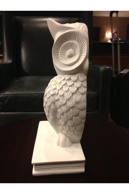 Owl Shaped White Book Holder – Right and Left 2 Pieces, Stylish and Functional Design