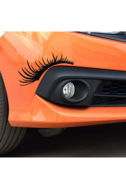 Eyelash 2-Piece Vehicle, Car, Auto, Motorcycle, Helmet, Laptop, Glass Sticker 25X11 cm