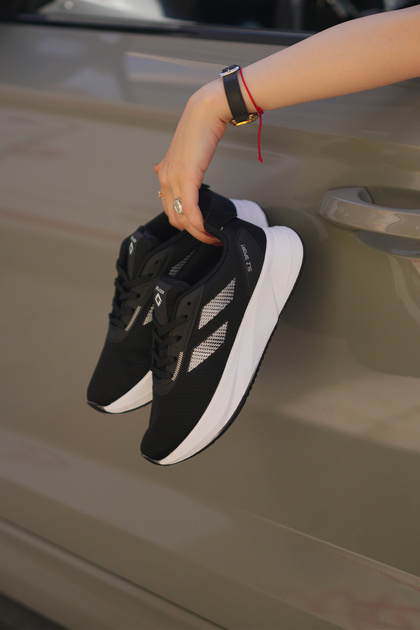 SOLAZER Femei - Pantofi sport alb-negru Pantofi sport casual 052