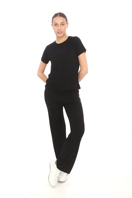 T-shirt & Pants Set-Black