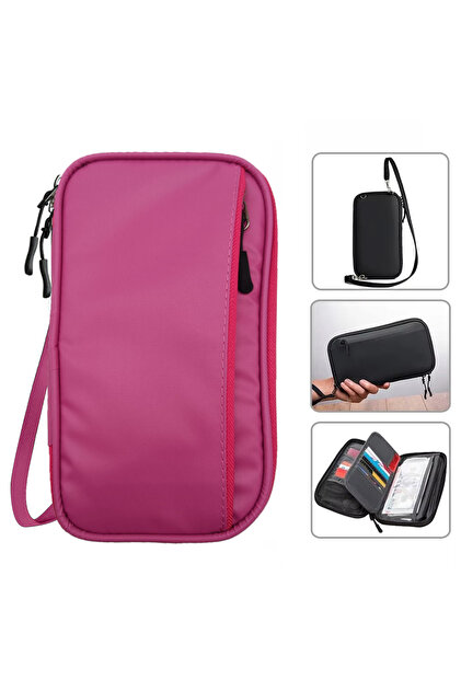 Microcase Unisex Su Geçirmez Çok Amaçlı Seyehat Pasaport Çok Gözlü