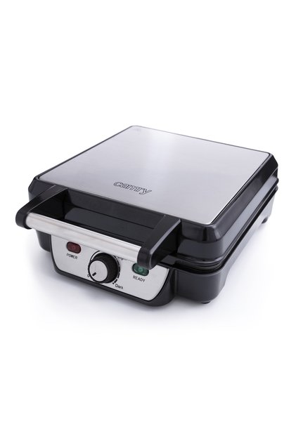 Гофретник CR 3025, 4 големи гофрети, регулируем термостат, 1500W, черен