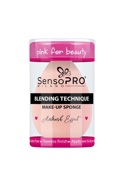 Гъба за грим Blending Technique SensoPRO Milano, цвят Baby Pink