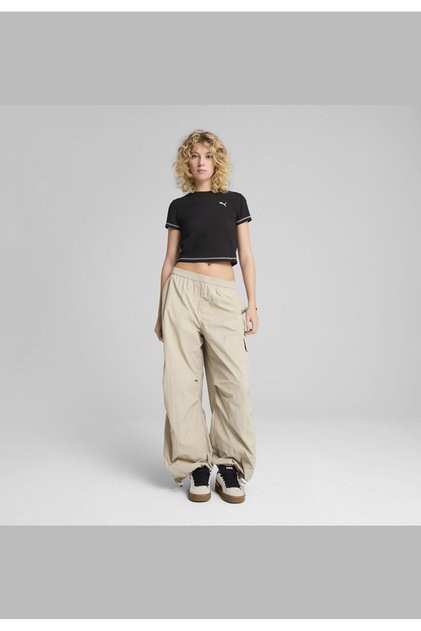 ДАРЕ ТОУ Текстурирана тениска тип "Baby Tee " за жени