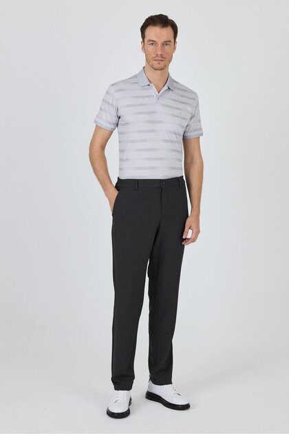 Men's Dark Anthracite Standard Fit Jogger Pants with Flexible Side Pockets 1003250119