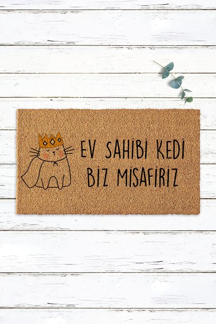 Owner Cat We Are Guests Funny Cat Koko Door Mat
