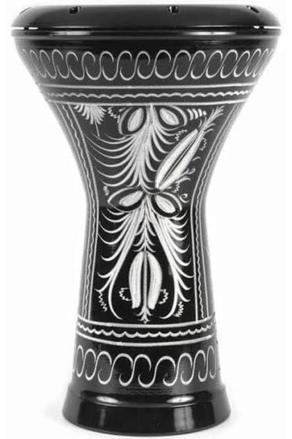 Profesyonel Mısır Darbuka (Erzincan İşlemeli – Siyah)