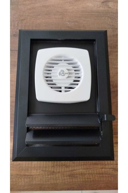 Bathroom Ventilator with Fan 40X50Matte Black-Aluminum