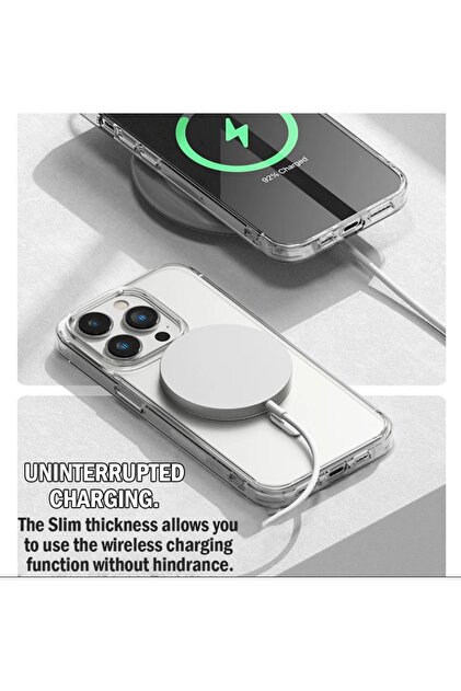 PSGT Apple iPhone 15 Pro Max Kılıf Magsafe Wireless Kablosuz Şarj