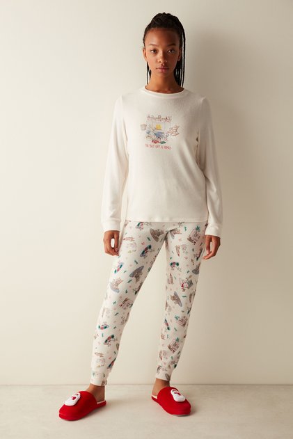 Best Gift Soft Sweatshirt Pink Pajama Top