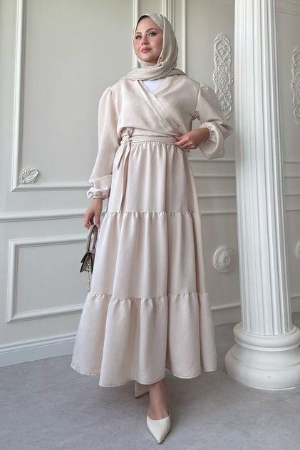 Modal Cupra Bolero Skirt Stone Suit