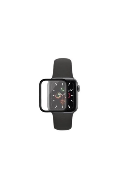 Folie de sticlă adezivă pentru marginea Apple Watch Series 2/3 42 mm, neagră
