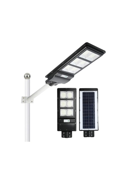 Lampa Solara Stradala Flippy, 135 LED, IP65, 100W, 8AH, Senzor Miscare,Telecomanda, 48.5x22 Cm,Negru