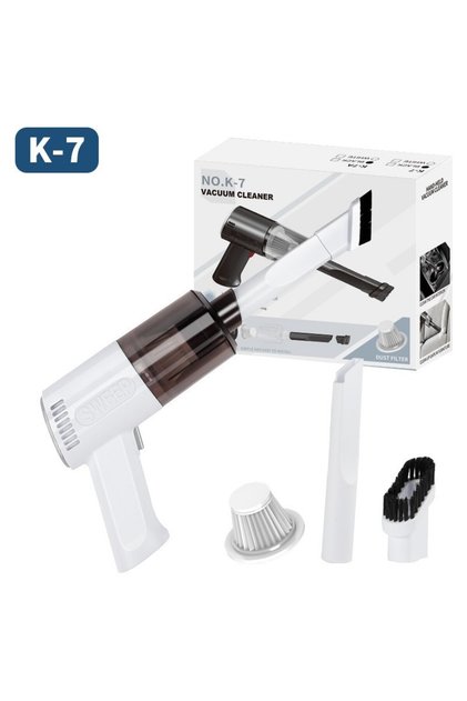 Aspirator electric Mic si practic si portabil Fara cablu, Autonomie 30 Min, Alb, Casa si Masina, 36