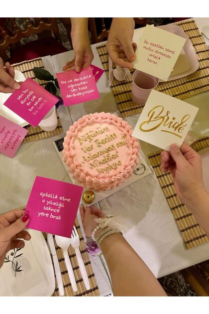 Bekarlığa Veda Partisi Motto 12 Adet Eğlenceli Kartlar Bride To Be Gelin