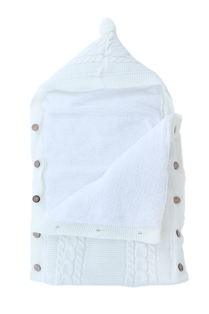 Sac de dormit imblanit pentru bebelusi, alb, REC2484