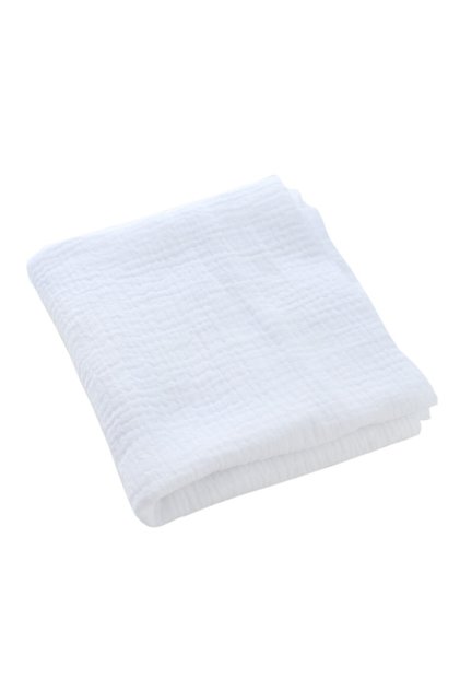 Pled din MUSELINA, alb, 70x70 cm, REC3034