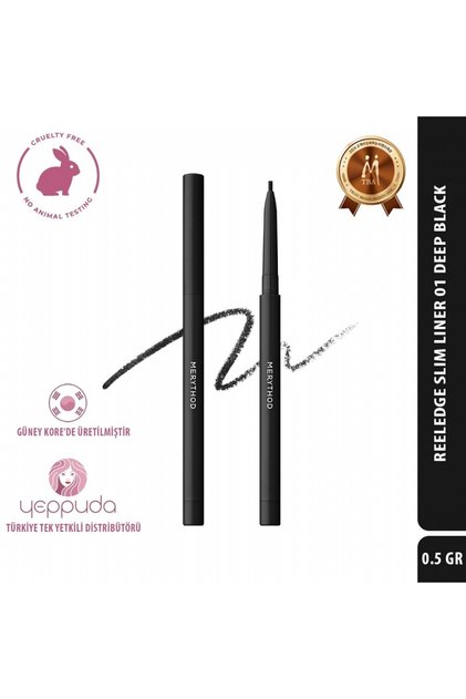 Slim Tip Black Eyeliner Reeledge Slim Liner 01 Deep Black