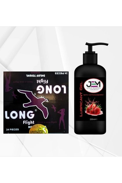 Long Islak Mendil & Lubricant Çilekli Jel