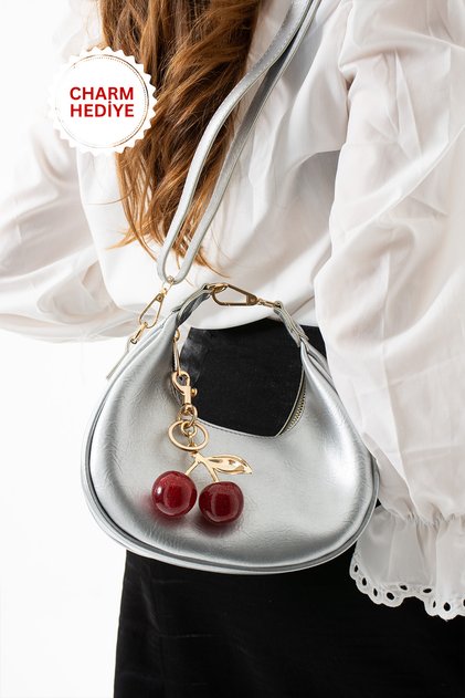Betty Model Silver Charm Gift Women's Hand and Shoulder Bag