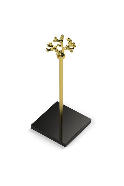 Composite Granite, Marble Paper Towel Holder and Napkin Holder Gold Metal Handle