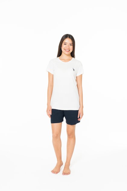 Women's Ecru Shorts Set