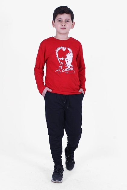 Ataturk Printed Long Sleeve Top-bottom Children's Suit