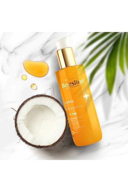 Suntan Oil Deep Tan Viamin E -f 200ml(1125) --- بيزلين زيت للاسمرار بالجزر 200مل