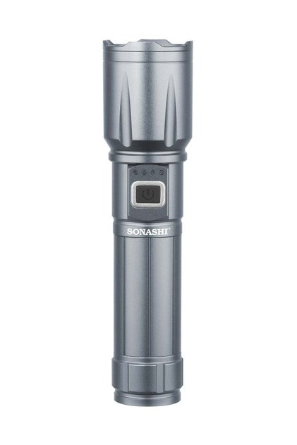 Heavy Duty Weatherproof Rechargeable LED Torch Flashlight with Zoom