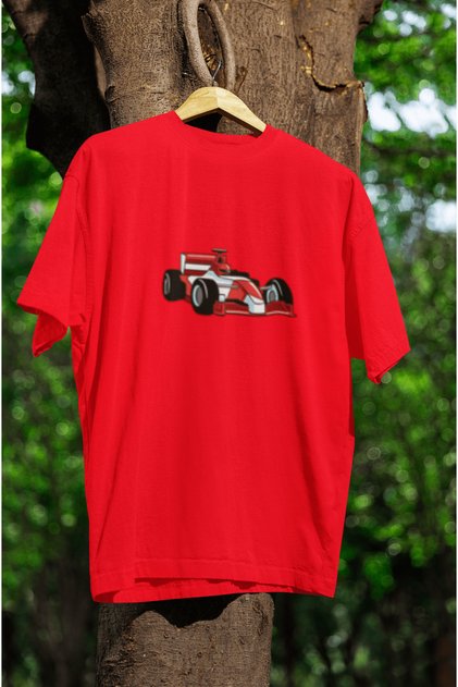 F1 Printed Unisex Crew Neck Cotton Oversize Short Sleeve T-Shirt