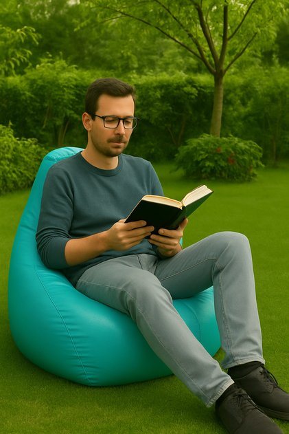 Deri Armut Koltuk Turkuaz