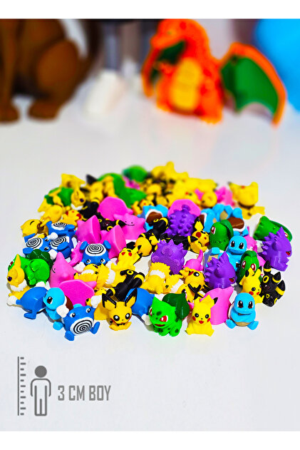 Suelo Butik 24 Adet Mini Pokemon Figür Oyuncak Paketi 3 CM Boy