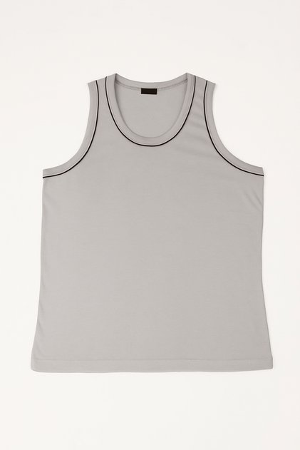 Men's Zero Sleeve Thick Strap Crew Neck Comfort Basic Relaxed Cut Combed Cotton T-shirt Undershirt