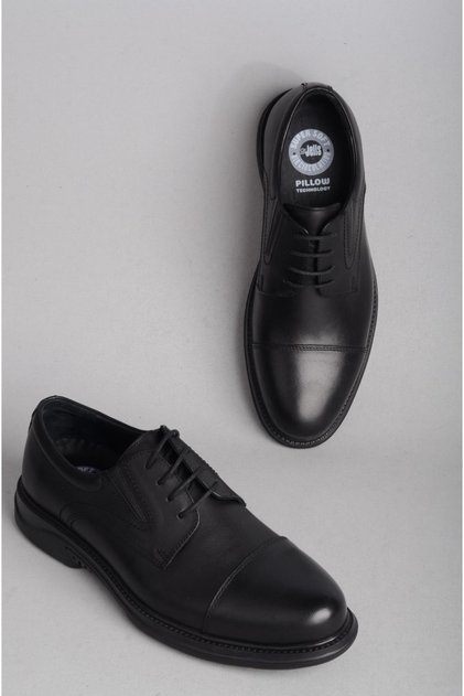 Dr. Jell's 5Y2340 Genuine Leather Anatomic Men's Shoes Black